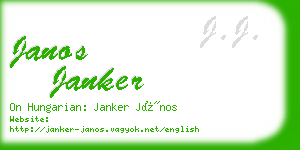 janos janker business card